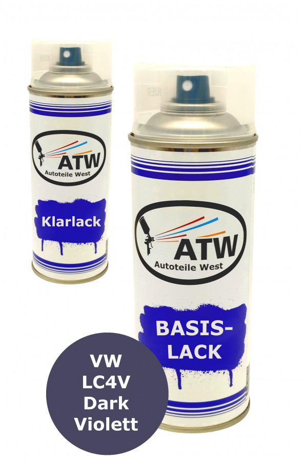Autolack für VW LC4V Dark Violett+400ml Klarlack Set